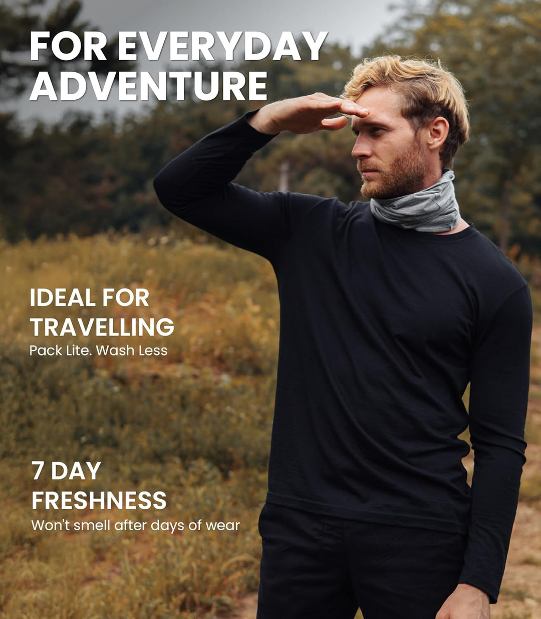 Merino.tech 100% Merino Unterwäsche Herren Set - Leicht, Mittelgewicht, Thermounterwäsche Merinowoll