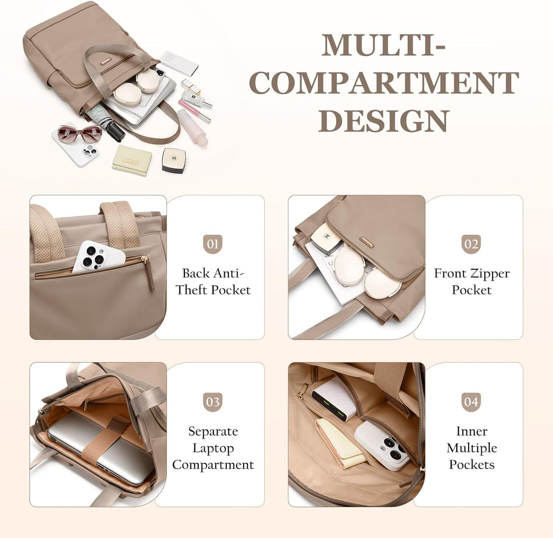GOLF SUPAGS Convertible Laptop-Rucksack für Frauen Casual Daypack Notebook Tote Bag für Arbeit Hochs