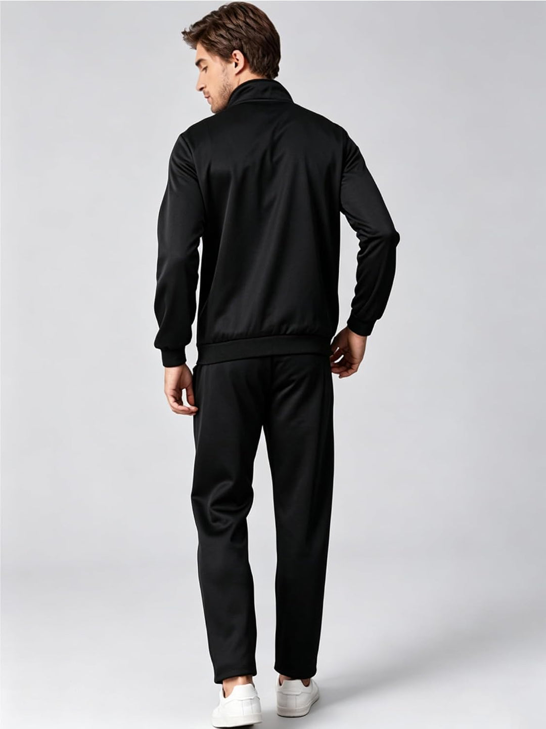 FTCayanz Trainingsanzug Herren Jogginganzug Langarm Reissverschluss Jogging Anzug Sweatshirt für Fre