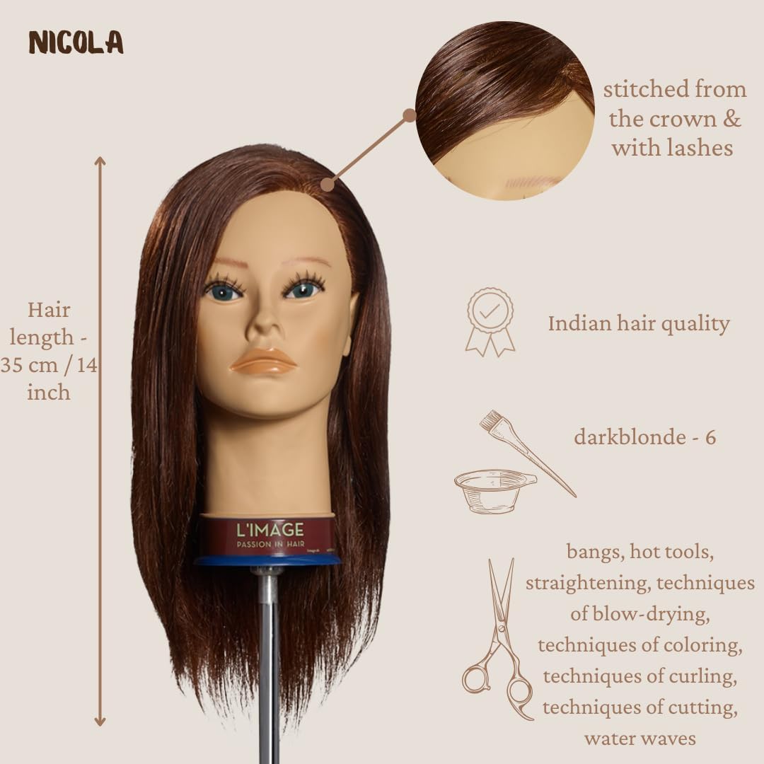 Übungskopf Nicola 35 cm dunkelblond Limage