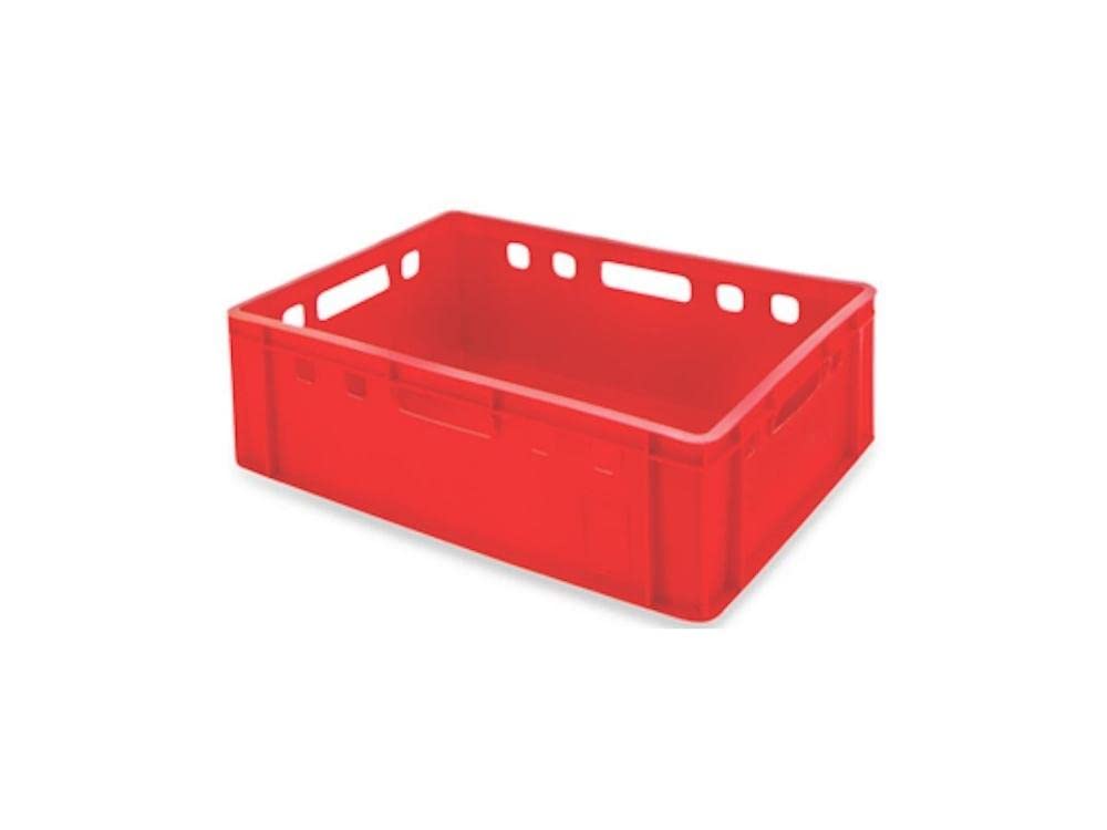 PROREGAL CHEFGASTRO Eurobehälter Fleischerkasten E2 | HxBxT 20x40x60cm | 41 Liter | Rot | Fleischerk
