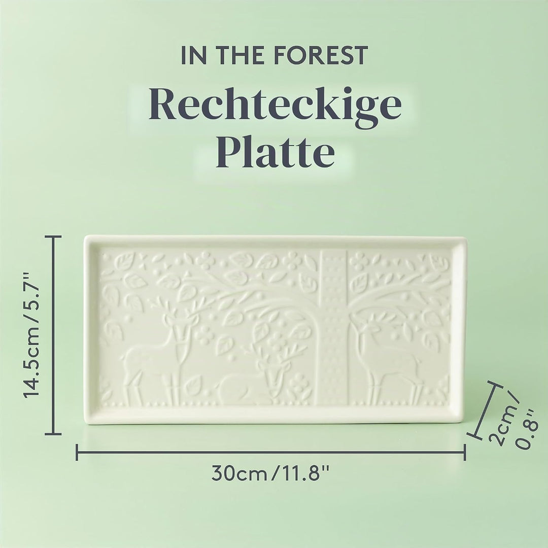 Mason Cash 2001.082 Forest Servierplatte aus Steingut, 30,5 cm, cremefarben 30.5 cm Cremefarben, 30.