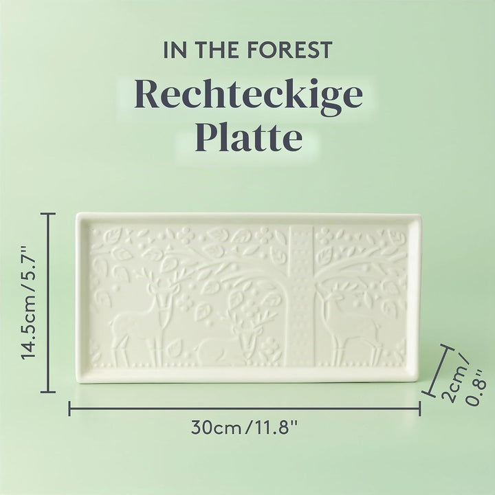 Mason Cash 2001.082 Forest Servierplatte aus Steingut, 30,5 cm, cremefarben 30.5 cm Cremefarben, 30.