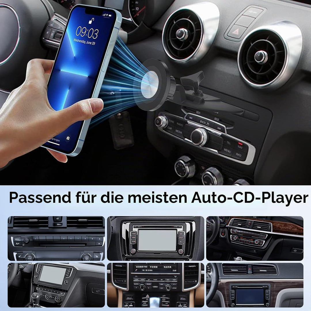 EEEKit für Magsafe Autohalterung, Magnetische KFZ Handyhalter Auto CD Schlitz, 16 Starke Magnet, pas