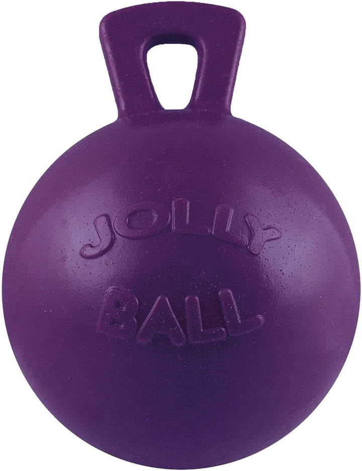 Jolly Pets Tug-n-Toss Robuster Hundespielzeugball mit Griff, 11,4 cm/klein, Violett 4.5 Inches/Small