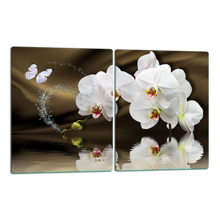 TMK | Herdabdeckplatten ceranfeld 2 Teilig 40x52 cm | Ceranfeldabdeckung Küche Elektroherd Induktion