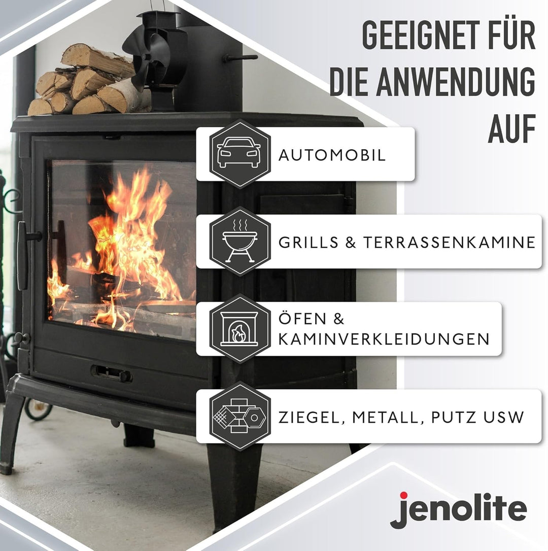 JENOLITE Directorust Sprühfarbe für Grill- und Herd, silberfarben, sehr hitzebeständig bis 650 °C |