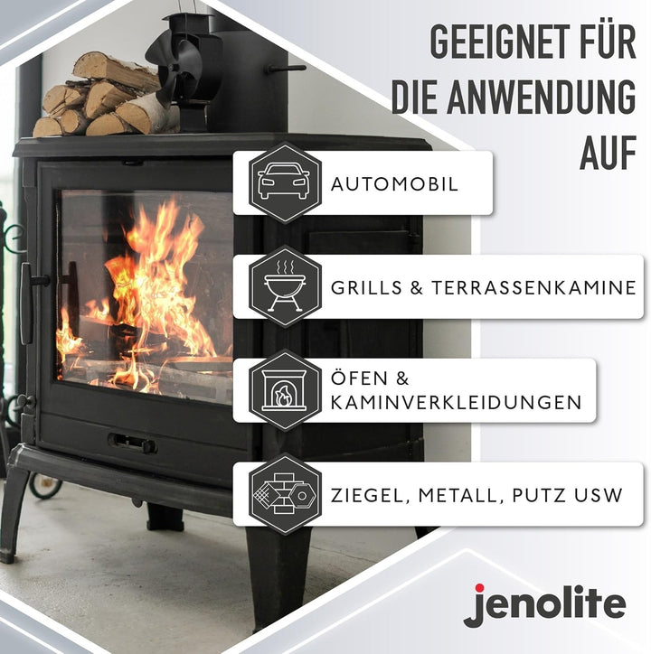 JENOLITE Directorust Sprühfarbe für Grill- und Herd, silberfarben, sehr hitzebeständig bis 650 °C |