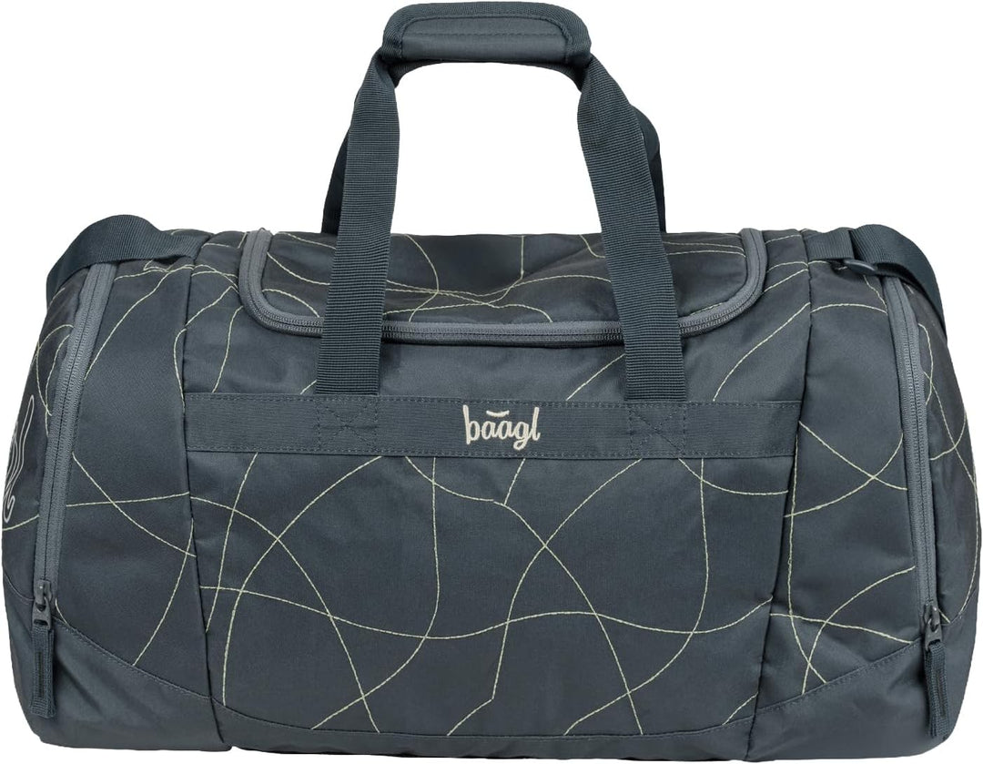 Baagl Sporttasche Jungen Reisetasche Kinder mit Schuhfach 25 l - Wave | Diese stylische Tasche für S