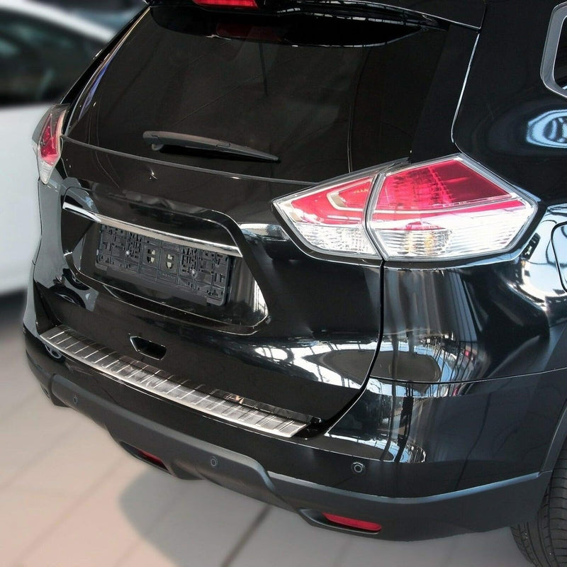 Ladekantenschutz Edelstahl CHROM kompatibel für NISSAN X-TRAIL T32, 2017 | mit Abkantung | premium Q