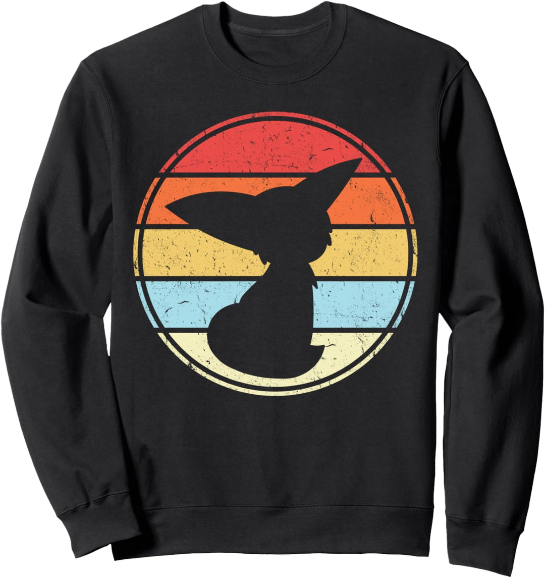Fennec Fuchs Silhouette Retro Jahrgang Sweatshirt