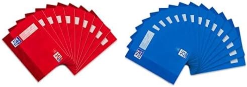 Oxford Schulheft A4, 32 Blatt, Lineatur 26, kariert mit Rand, 10 Stück & Schulheft A4, 16 Blatt, Lin