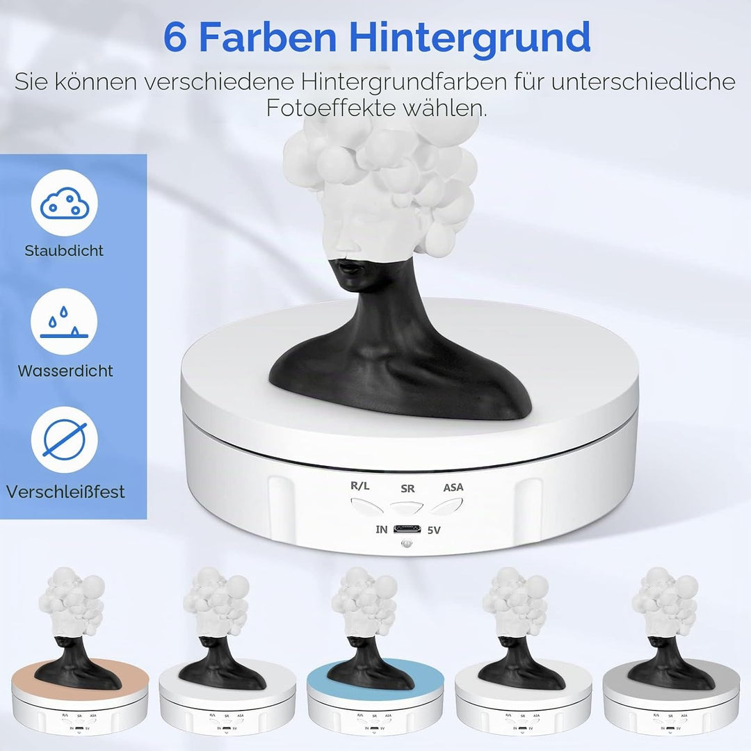Drehteller Elektrisch, VAYOTOY 360 Grad Drehscheibe Elektrisch 6 Zoll/14,6 cm 10 kg Kleiner Elektris