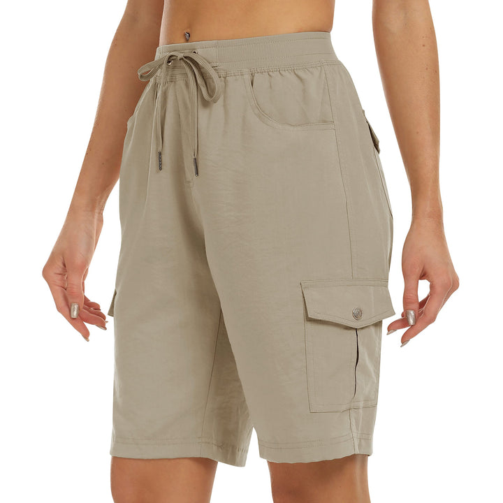JINSHI Shorts Damen Sommer Cargohose Kurze Wanderhose Outdoor Schnelltrocknend Freizeithose mit Mehr