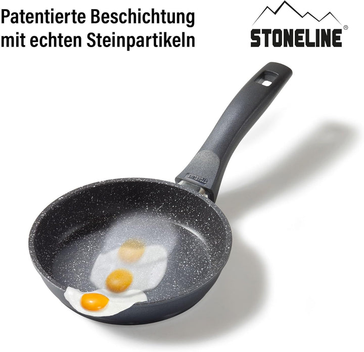 STONELINE® Bratpfanne 16 cm, auch für öl-und fettfreies Braten, kratzfeste Antihaftbeschichtung mit