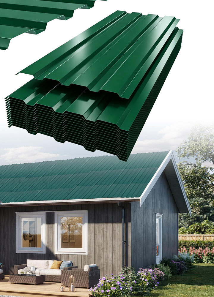 Wellplatten Dach Trapezblech 12x Profilblech 129cm x 45cm ca. 7 m², Wellblechplatten für Dach, Dachb