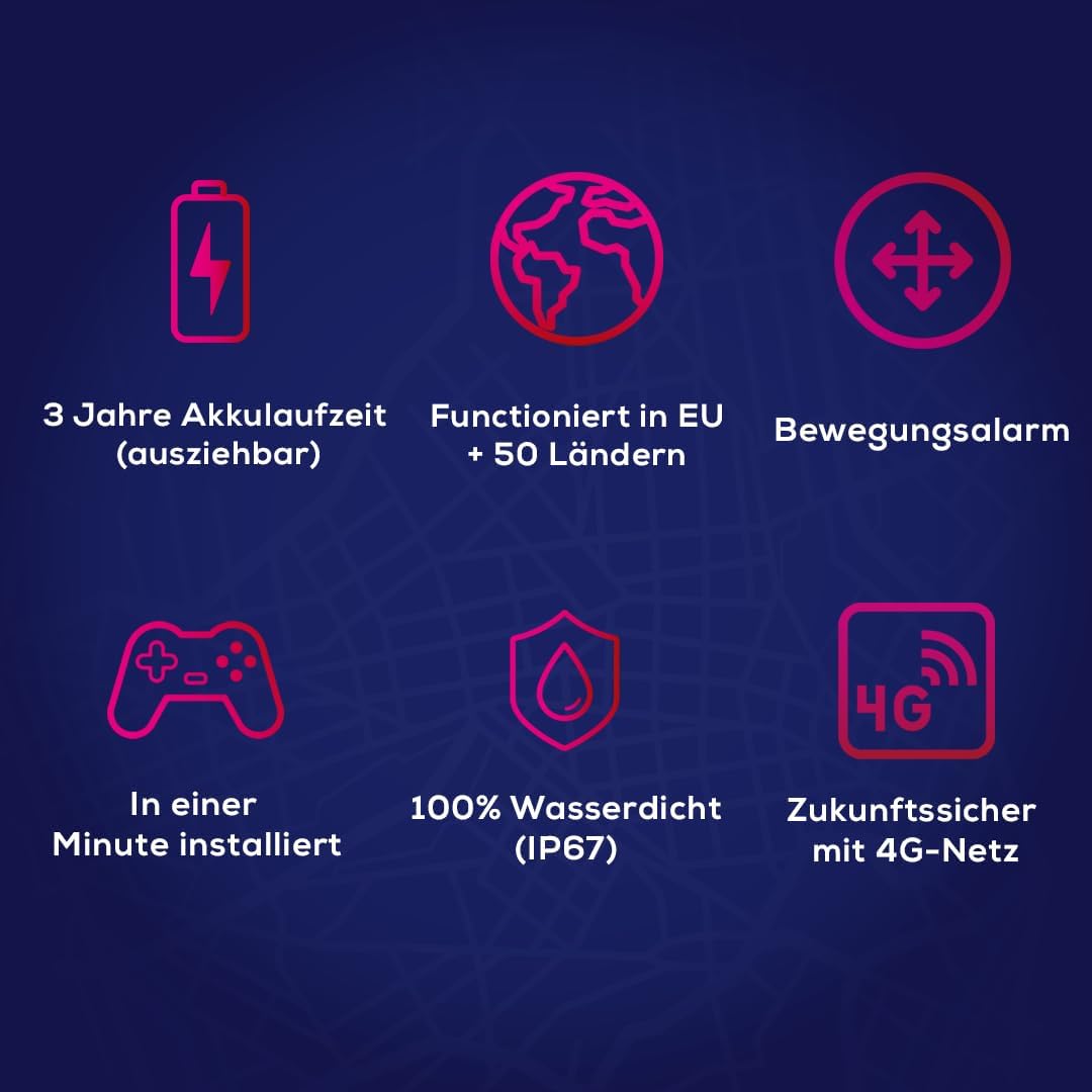 Loca 2 GPS-Tracker - Kein Abonnement oder SIM-Karte - 3 Jahre Batterielebensdauer - Wasserdicht - Be