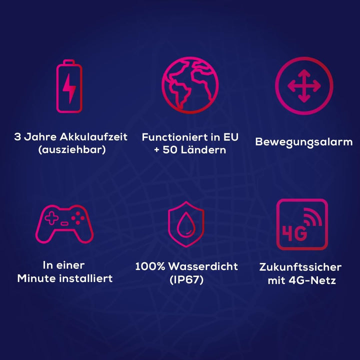 Loca 2 GPS-Tracker - Kein Abonnement oder SIM-Karte - 3 Jahre Batterielebensdauer - Wasserdicht - Be