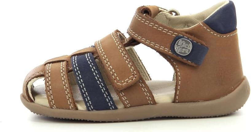 Kickers Jungen Bipod Sandale 18 EU Camel Blau, 18 EU Camel Blau