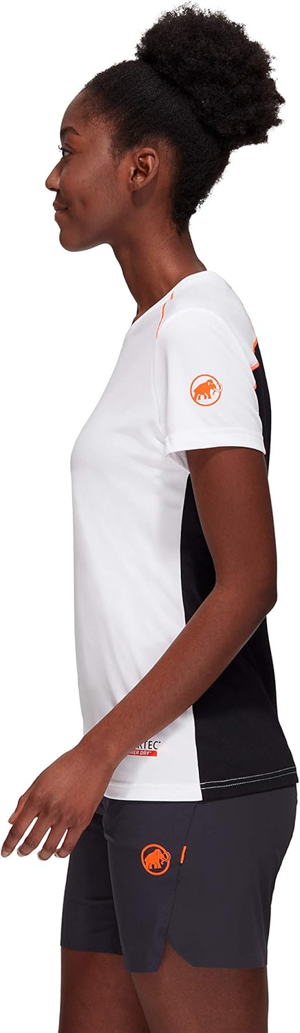 Mammut Sertig Women's T-Shirt L White/Black/Vibrant Orange, L White/Black/Vibrant Orange