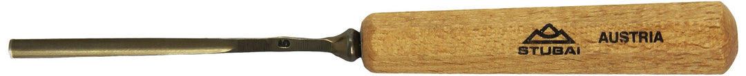 STUBAI Stemmeisen Stechbeitel Serie 52 - Form 5 | Gerades Hohleisen - 5 mm, mit Holzgriff, zum Vorst