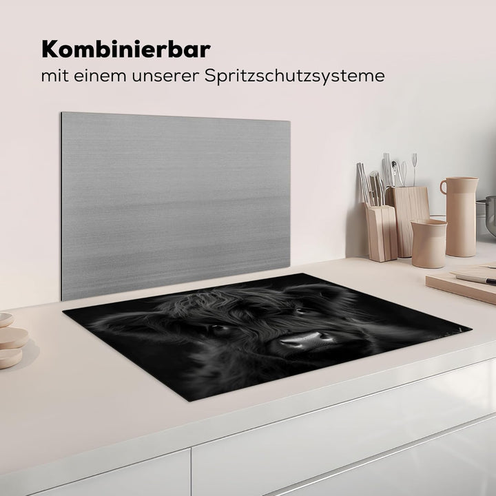 KitchenYeah© Herdabdeckplatte 75x52 cm Einteilig Induktionsmatte Küche Abdeckung Ceranfeld Herd Abde