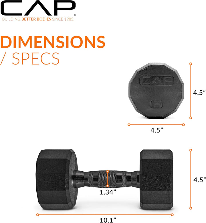 Cap Barbell PVC-beschichtete Hantel, 1 Stück. 5-Pound, Fitness 5-Pound