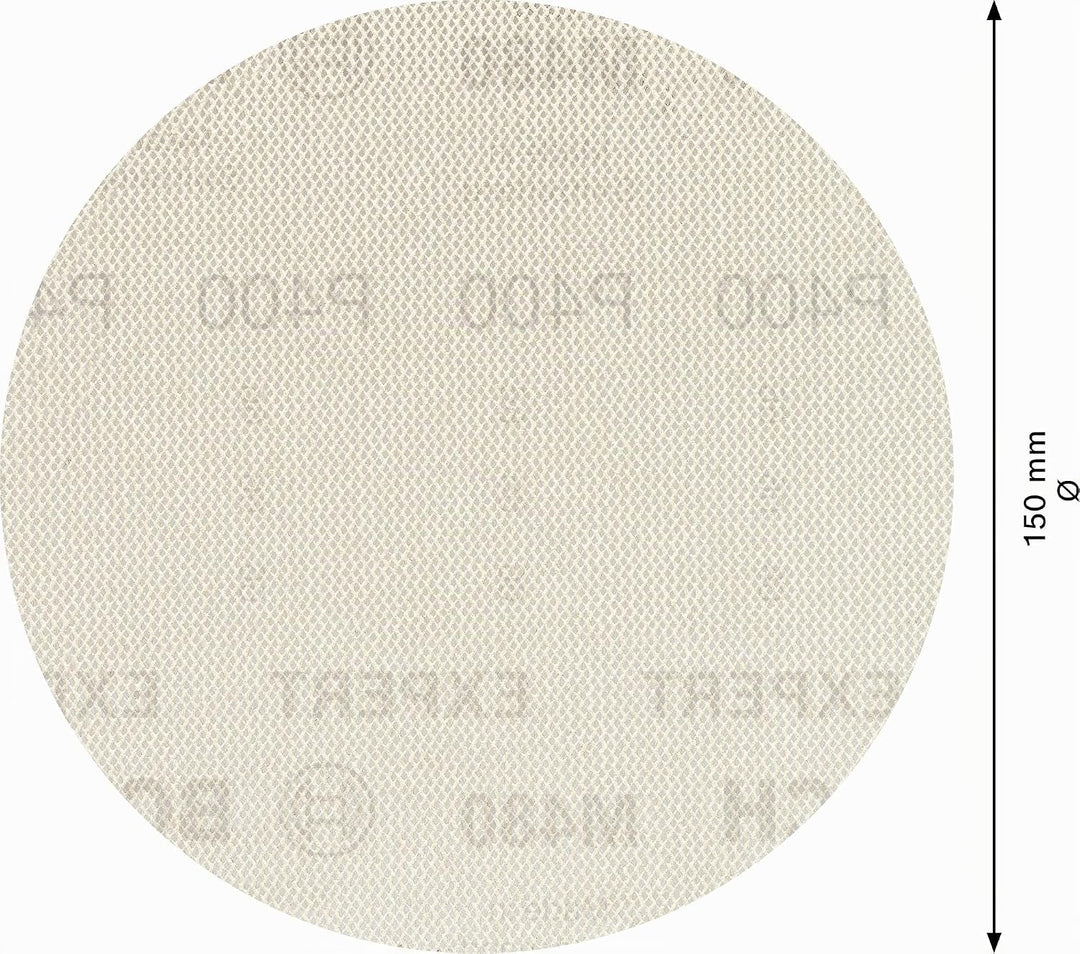 Bosch Accessories 50x Expert M480 Schleifnetz (für Hartholz, Farbe auf Holz, Ø 150 mm, Körnung 400,