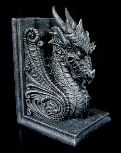 Drachen Buchstützen - Drachenköpfe