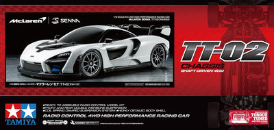 Tamiya 58711 1:10 RC McLaren Senna TT-02 - ferngesteuertes Auto, RC Fahrzeug, Modellbau, Bausatz zum