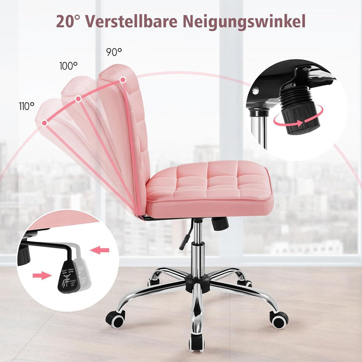 Yaheetech Bürostuhl Schreibtischstuhl Ergonomisch Drehstuhl höhenverstellbar Kosmetikhocker Chefsess