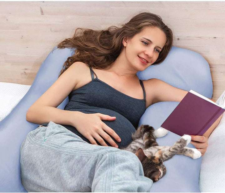XXL Schwangerschaftskissen Seitenschläferkissen, Lagerungskissen, Baby-Kissen & Stillkissen in U-For