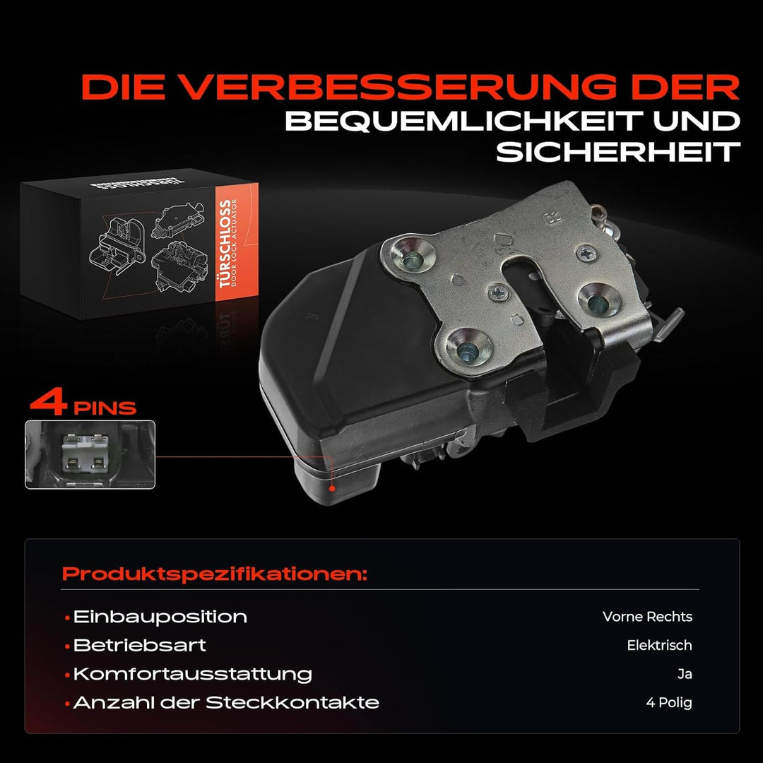 Frankberg Türschloss Stellmotor Vorne Rechts 4-Polig Kompatibel mit Grand Cherokee II WG WJ Alle Mot