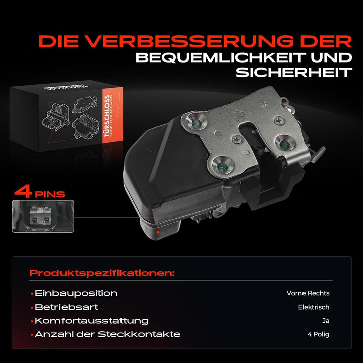 Frankberg Türschloss Stellmotor Vorne Rechts 4-Polig Kompatibel mit Grand Cherokee II WG WJ Alle Mot