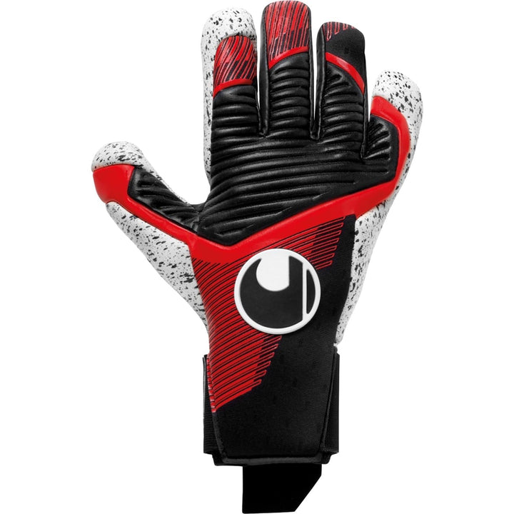 uhlsport Unisex Jugend Powerline Supergrip+ Hn Fussball Torwarthandschuhe 8 schwarz/rot/weiss, 8 sch