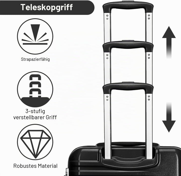 British Traveller Handgepäck Koffer Gross Reisekoffer Gross Hartschalenkoffer 74.5 * 49 * 30.5cm mit