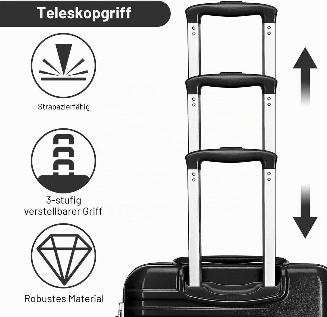 British Traveller Handgepäck Koffer Mittelgross Reisekoffer Mittelgross Hartschalenkoffer 64 * 43 *