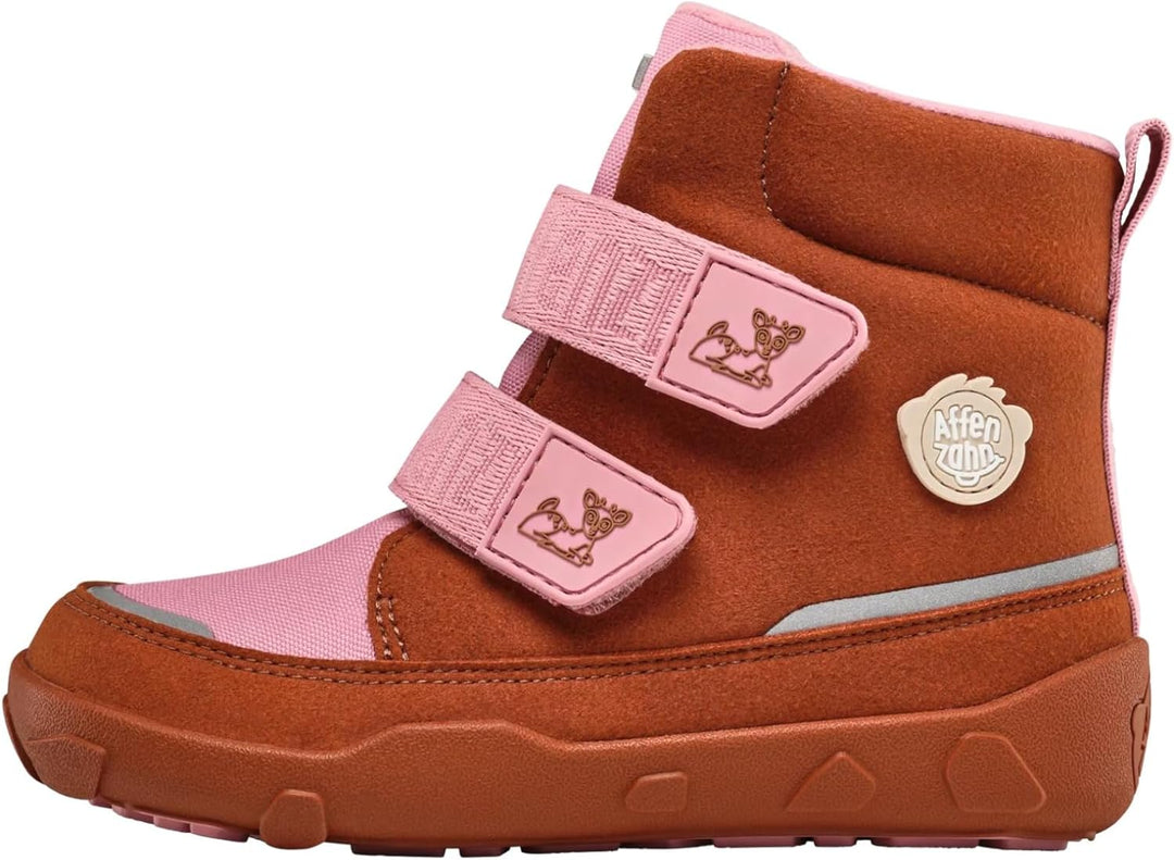 Affenzahn Winterstiefel Vegan Comfy warm gefüttert, wasserdicht mit Kletterverschlüssen, Grösse 21-3