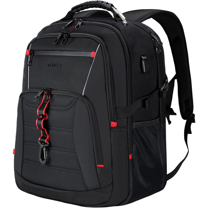 KROSER Grosser Rucksack für Herren, 17,3 – 18,4 Zoll, XXXL, Laptop-Rucksack, mit RFID-Taschen und wa