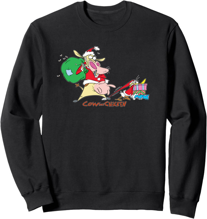 Weihnachten Cartoon Network Cow And Chicken Christmas Presents Sweatshirt