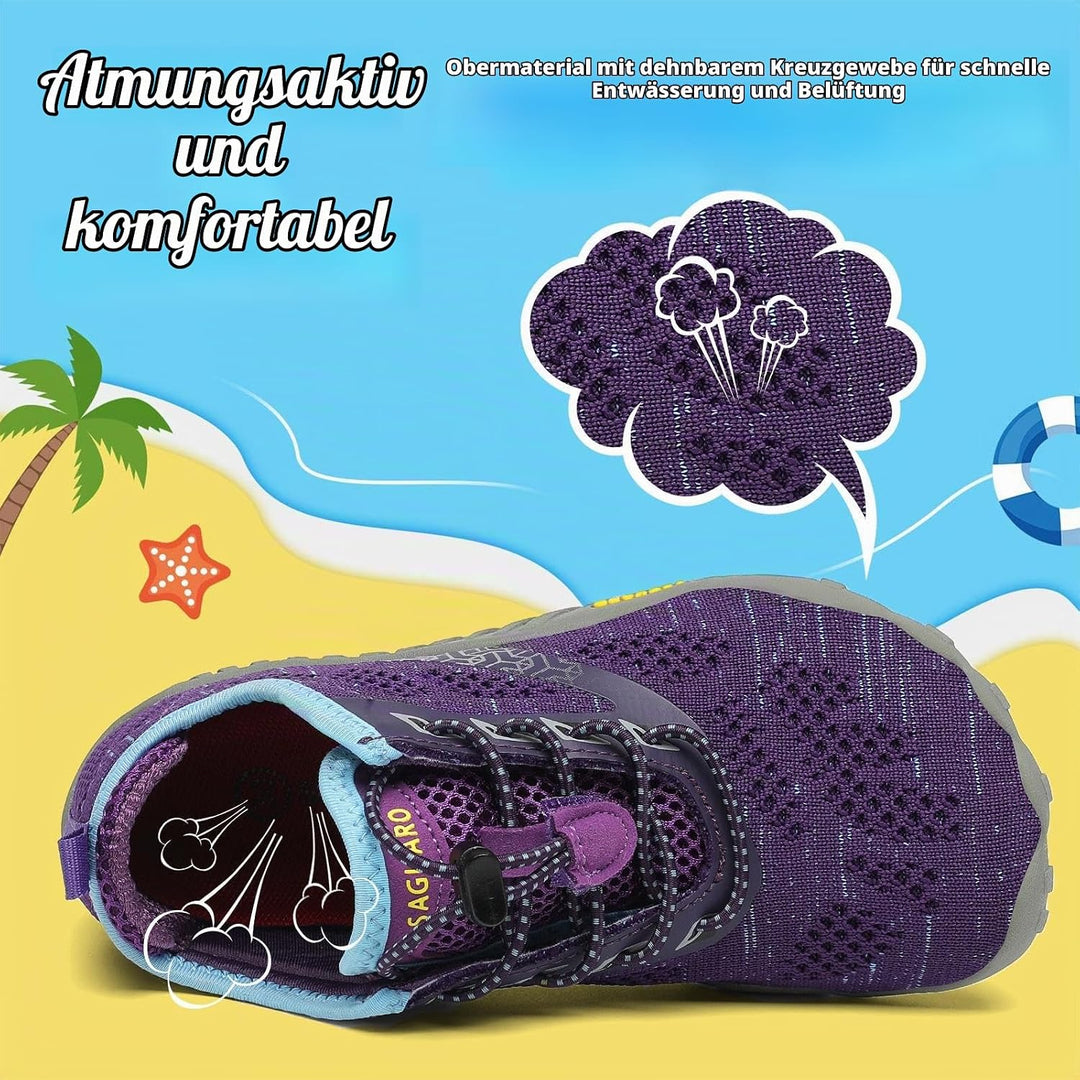 Saguaro Trailschuhe für Kinder, Mädchen, Sportschuhe, atmungsaktiv, rutschfest 32 EU Violett, 32 EU