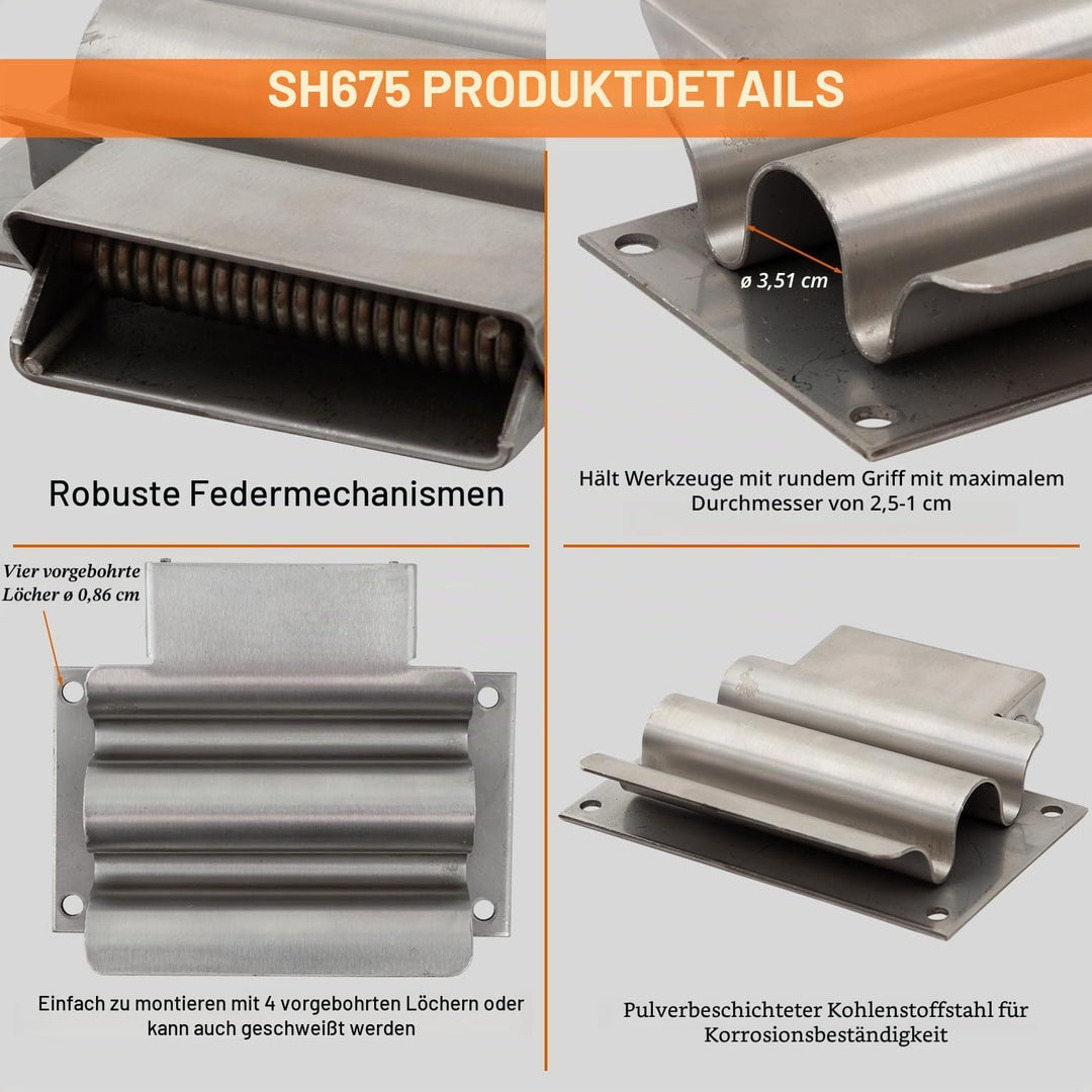 Buyers Products SH675SS Schaufelhalter aus Edelstahl für LKW-Karosserie