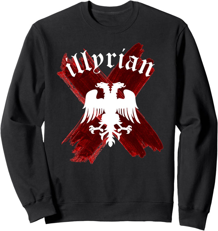 Albanian Flag Red and Black Sweatshirt