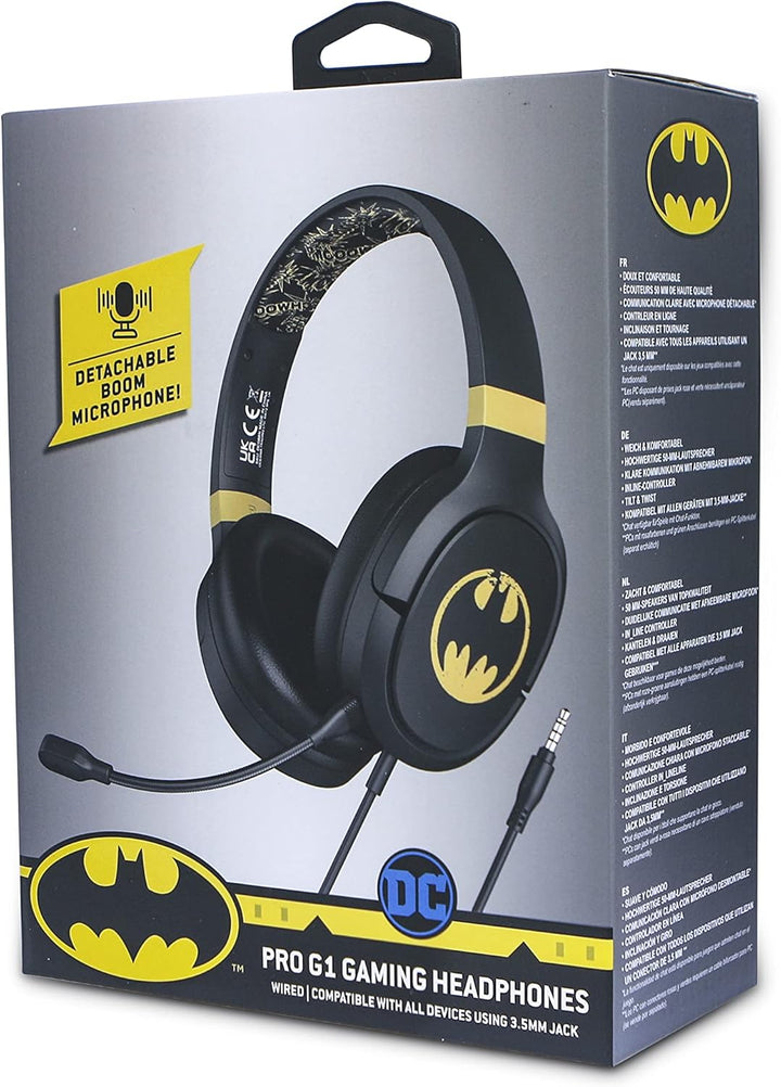 OTL Technologies DC0885 DC Comics Batman Pro G1 Wired Gaming Headphones Black