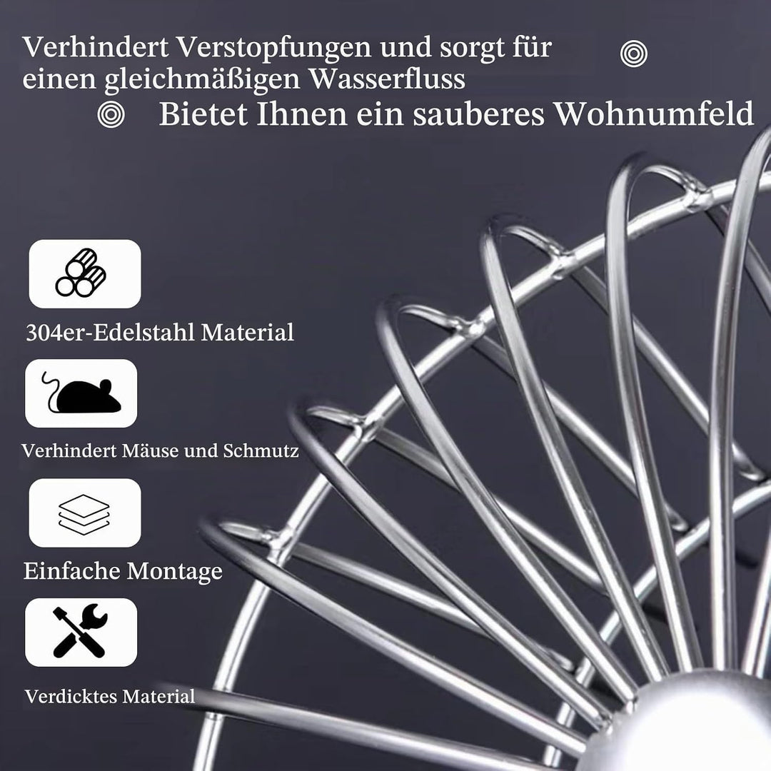 Edelstahl Fallrohrschutz, Dachrinnenschutz, Dachrinnen Fallrohrschutz, Fallrohrs Laubfangsieb, Fallr