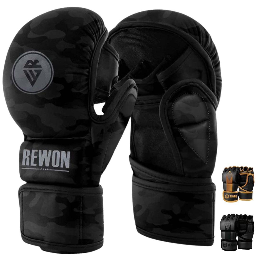 Rewon MMA Handschuhe - Sparring Grappling Handschuh - Hybrid Palm Martial Arts Fäustlinge Männer Fra