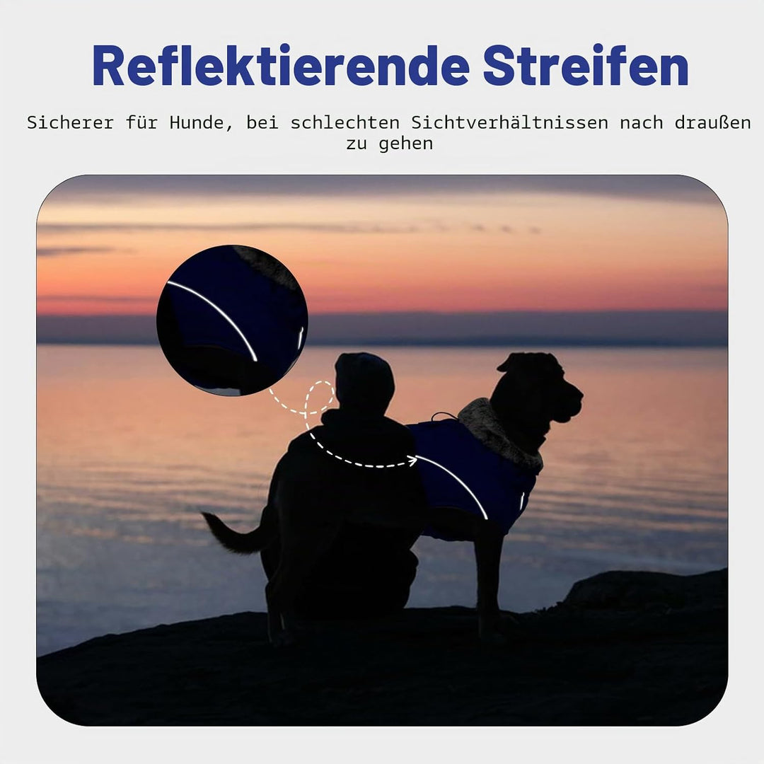 Hundemantel Winter Kleine Hunde, wasserdichte Welpen Warme Jacke Weste Reflektierende Hundejacke Fle