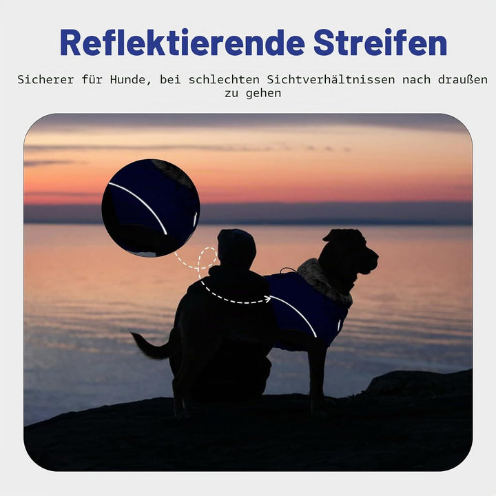 Hundemantel Winter Kleine Hunde, wasserdichte Welpen Warme Jacke Weste Reflektierende Hundejacke Fle