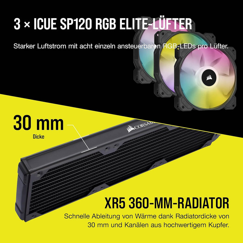 Corsair Hydro X Series iCUE XH303i RGB PRO Individuelles Kühlungs-Kit (Hardline-CPU-Kühlkreislauf, C