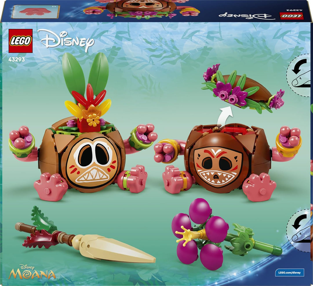 LEGO | Disney Vaiana Kakamora - Spielzeug inkl. 2 Blumentopf Figuren mit künstlichen Blumen als Zimm